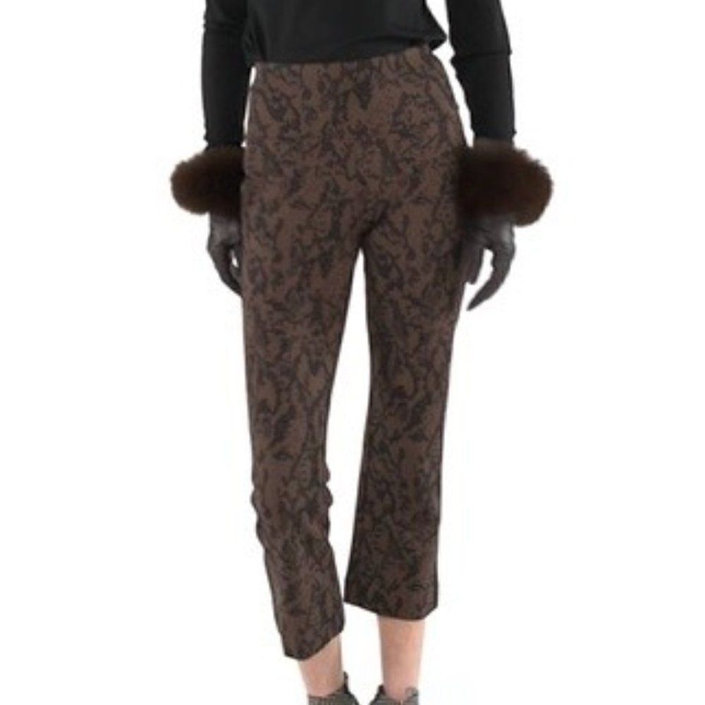 Cabi Cool It Croppedbrown/Black Snakeskin Print Pants. Size Medium. Nwot